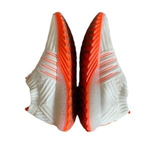 WANWO White/Neon Orange Knit Comfort Walking Athletic Sneakers Shoe EU38 US 7